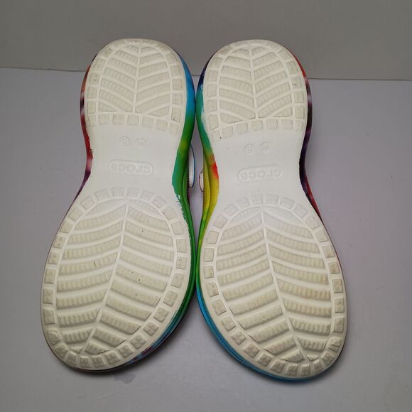 CROCS Classic Bae Platform Clogs Women Size 10 Multi Color Tie Dye 206902 NWOT - Picture 5 of 16